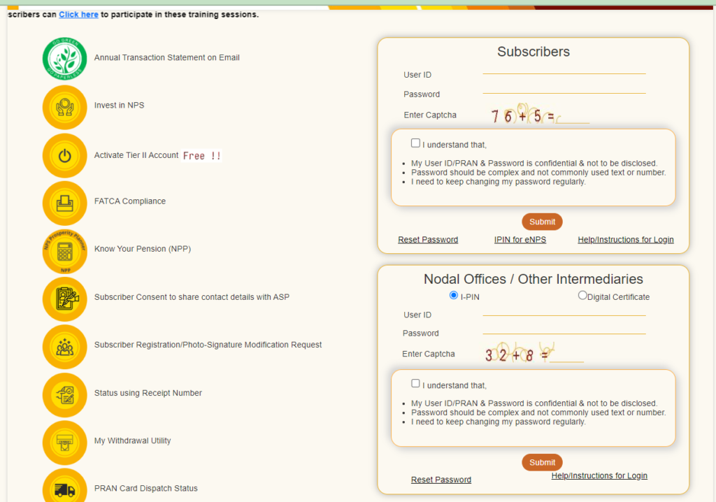 NPS Vatsalya Scheme Login