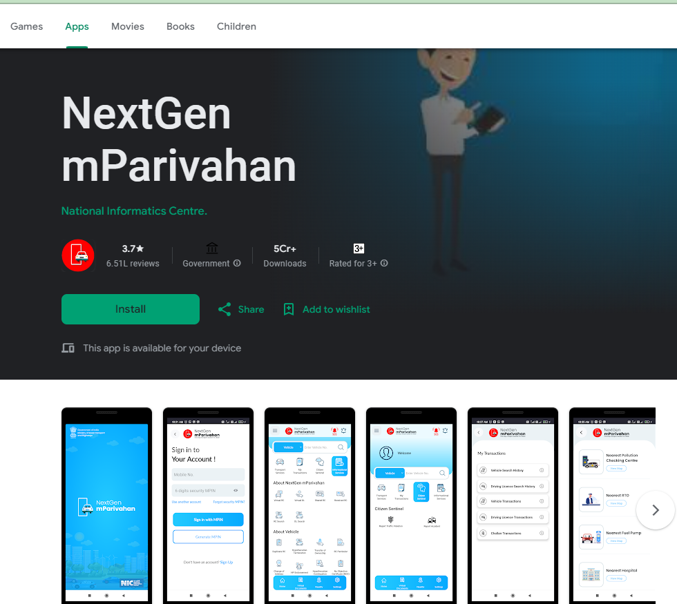 NextGen mParivahan App