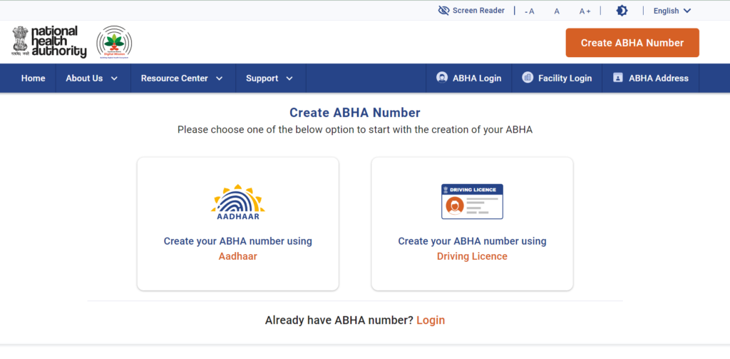 Create ABHA Number